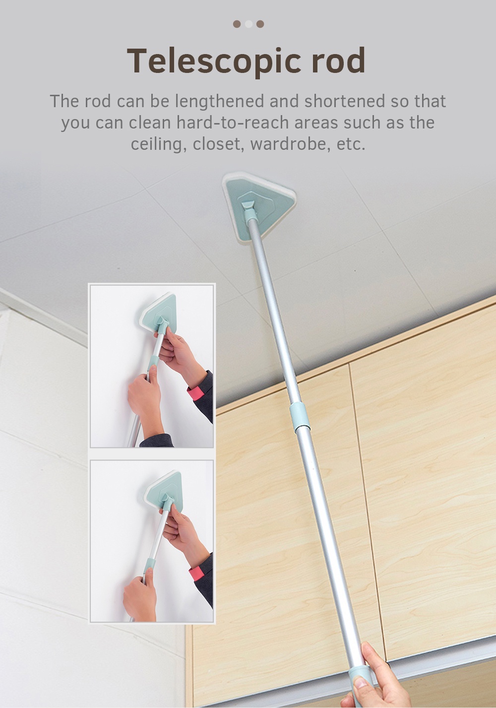 Telescopic Bathtub Brush Window Glass Scrubber-4